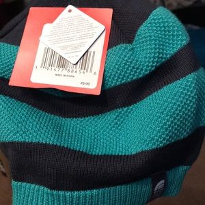 Beanie navy green color